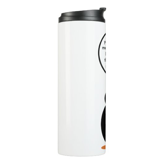 South African Talking Ms. Penguin Personalize Text Thermosbeker (Gedraaid links)