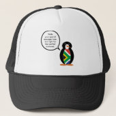 South African Talking Ms Penguin Personalized Text Trucker Pet (Voorkant)