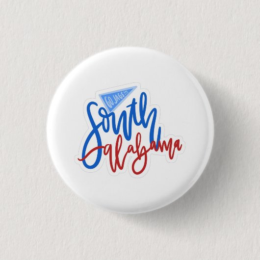 South Alabama Gameday Knop Ronde Button 3,2 Cm (Voorkant)