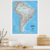" South America: 2007 Classic Map ... Poster (Keuken)
