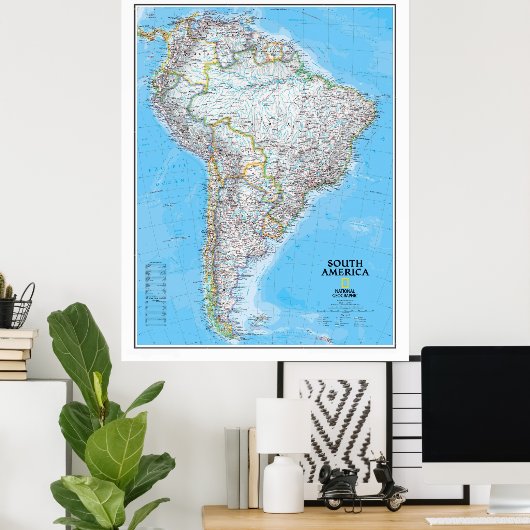 " South America: 2007 Classic Map ... Poster (Thuiskantoor)