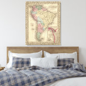 South America Map door Mitchell Canvas Afdruk (Insitu (Slaapkamer))