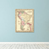 South America Map door Mitchell Canvas Afdruk (Insitu (Houten vloer))
