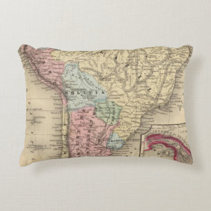 South America Map door Mitchell Decoratief Kussen