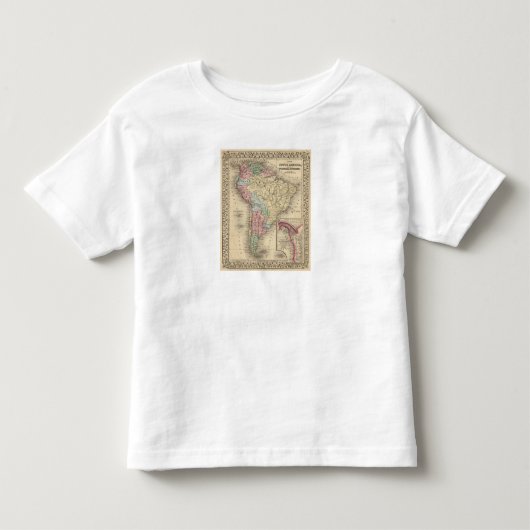 South America Map door Mitchell Kinder Shirts (Voorkant)
