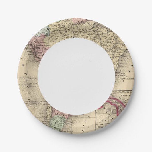 South America Map door Mitchell Papieren Bordje (Voorkant)
