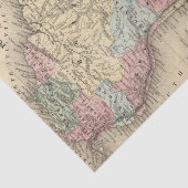 South America Map door Mitchell Tissuepapier (Detail)