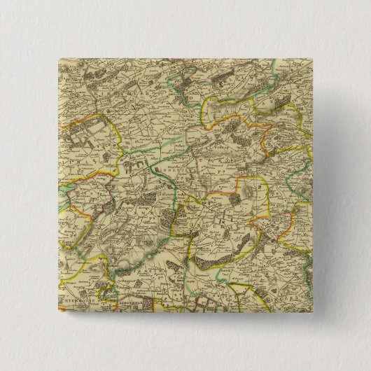 South Angusshire Vierkante Button 5,1 Cm (Voorkant)