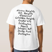 South Arlington Boroughs** T-shirt (Achterkant)