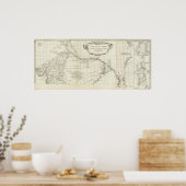 South Asian Engraved Map Poster (Keuken)