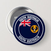 South Australia Round Emblem Ronde Button 7,6 Cm (Voorkant /achterkant)
