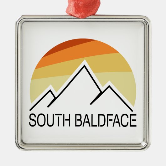 South Baldface New Hampshire Retro Metalen Ornament (Voorkant)