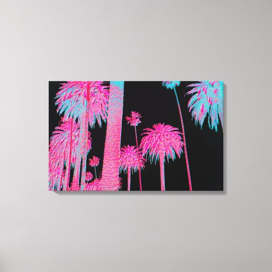 South Beach Art Deco Miami Florida Neon Canvas Art (Voorkant)