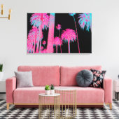 South Beach Art Deco Miami Florida Neon Canvas Art (Insitu (Woonkamer))