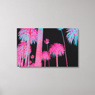 South Beach Art Deco Miami Florida Neon Canvas Art