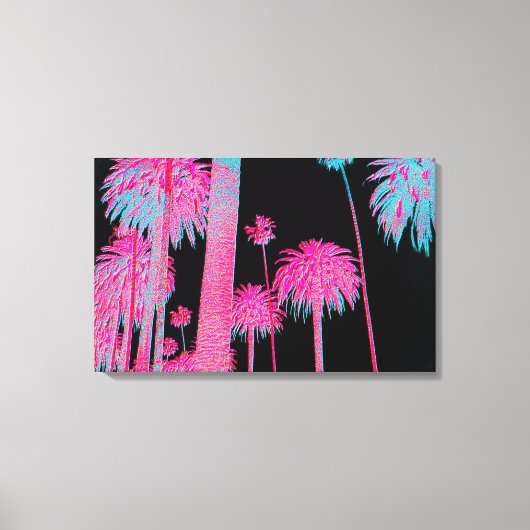 South Beach Art Deco Miami Florida Neon Canvas Art (Voorkant)