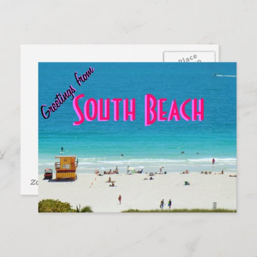 ~South Beach~ BRIEFKAART (Voorkant / Achterkant)