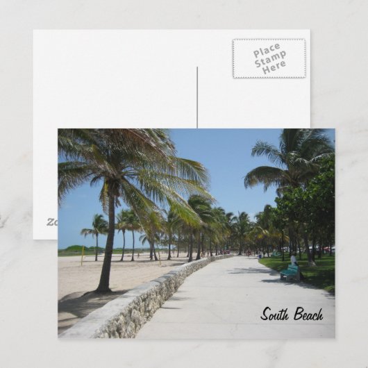 South Beach Briefkaart (Voorkant / Achterkant)