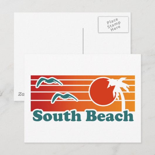 South Beach Briefkaart (Voorkant / Achterkant)