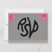 South Beach Deco bruiloft (antwoord) RSVP Kaartje (Achterkant)