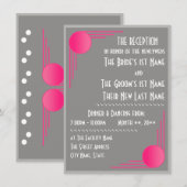 South Beach Deco Bruiloft (Receptie) Kaart (Voorkant / Achterkant)