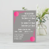 South Beach Deco Bruiloft (Receptie) Kaart (Staand voorkant)