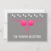 South Beach Deco Bruiloft (Receptie) Kaart (Achterkant)