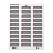 South Beach Deco bruiloft (retouradres) Etiket (Full Sheet)