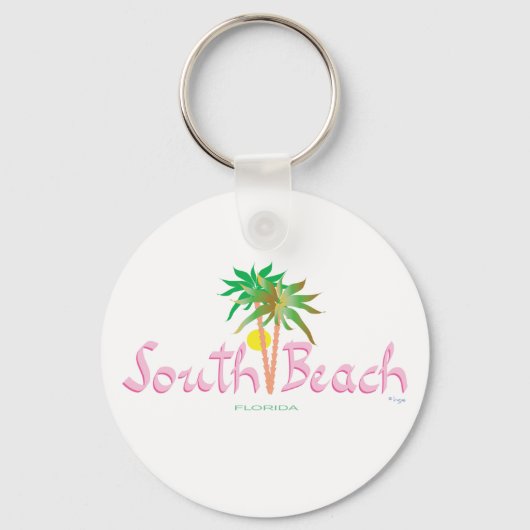 South Beach, FL Sleutelhanger (Voorkant)