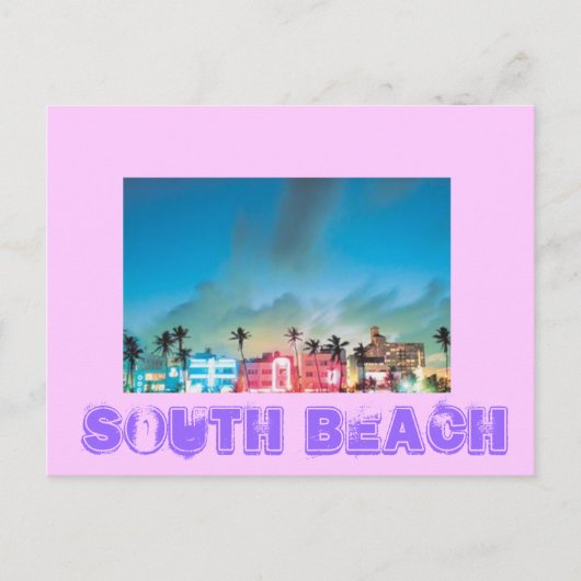 SOUTH BEACH, Florida Briefkaart (Voorkant)