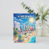 South Beach Florida Briefkaart (Staand voorkant)