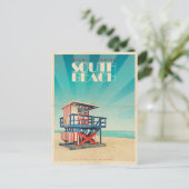  South Beach Florida Briefkaart (Staand voorkant)