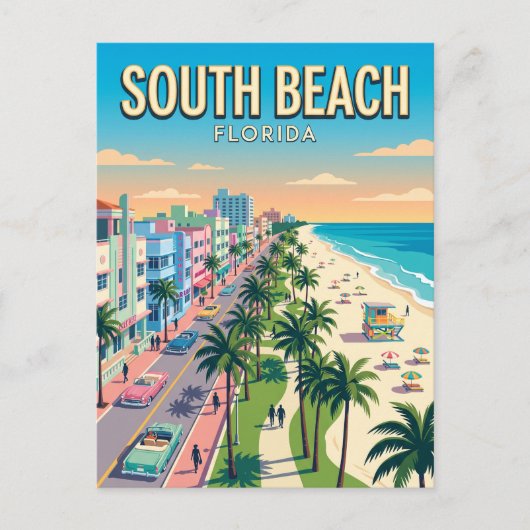 South Beach Florida Briefkaart (Voorkant)
