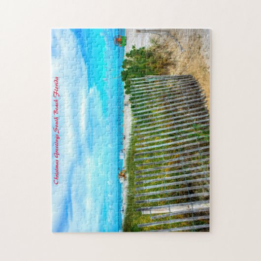 South Beach Florida. kerstcadeautjes Legpuzzel (Verticaal)