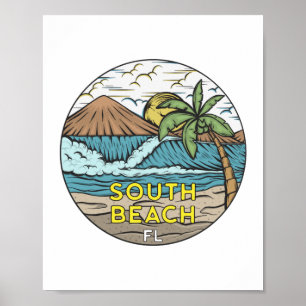 South Beach Florida  Poster
