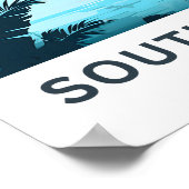 South Beach Florida Reisprint Poster (Hoek)