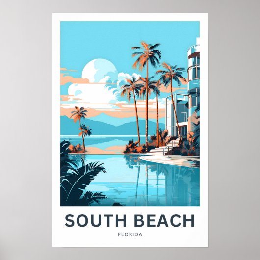 South Beach Florida Reisprint Poster (Voorkant)