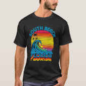 South Beach Florida Retro Throwback Surf & Beach S T-shirt (Voorkant)