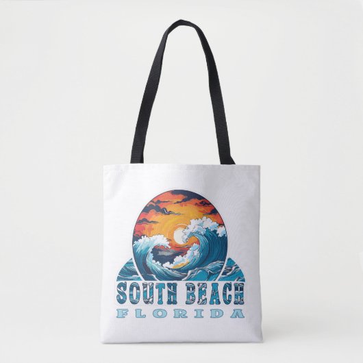 South Beach Florida Tote Bag (Voorkant)