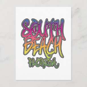 South Beach Graffiti Briefkaart