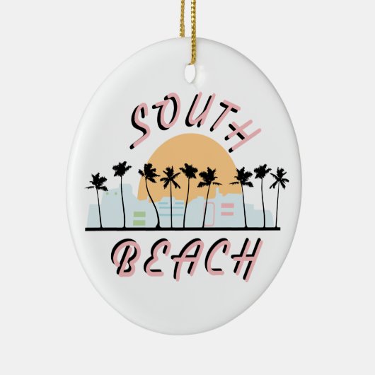 South Beach Keramisch Ornament (Rechts)