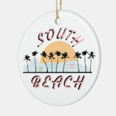 South Beach Keramisch Ornament (Links)