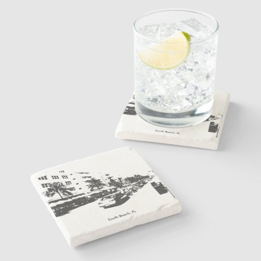 South Beach Marble Onderzetter (Zijkant)