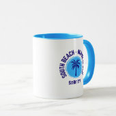 South Beach Miami Beach Florida Coffee Mok (Voorkant rechts)