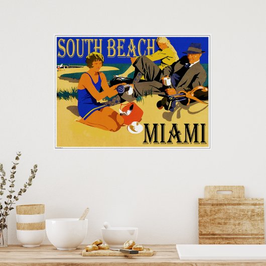 South Beach Miami  Beach Poster (Keuken)
