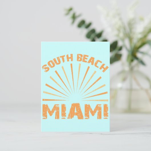SOUTH BEACH MIAMI BRIEFKAART (Staand voorkant)