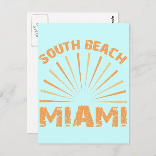 SOUTH BEACH MIAMI BRIEFKAART (Voorkant / Achterkant)