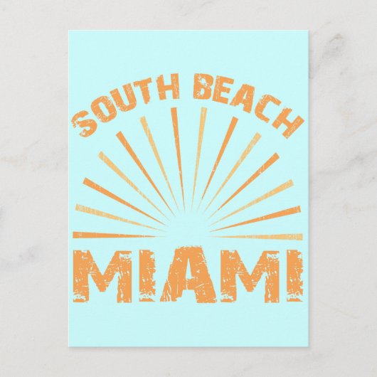 SOUTH BEACH MIAMI BRIEFKAART (Voorkant)
