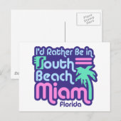 South Beach Miami Briefkaart (Voorkant / Achterkant)
