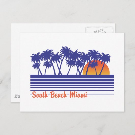 South Beach Miami Briefkaart (Voorkant / Achterkant)